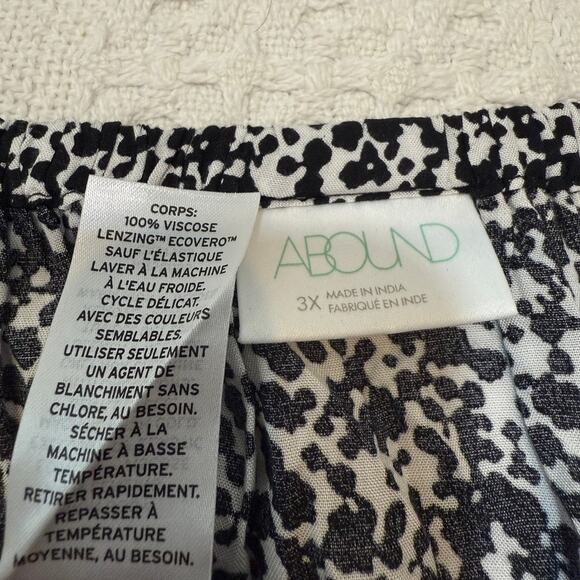 Abound lightweight 3X Mini Moo smocked fit and flare dress D4 3043 - Picture 4 of 8